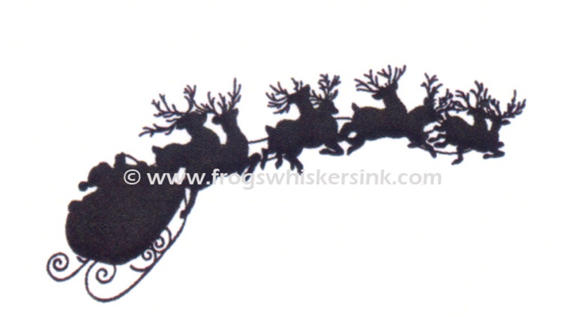 Frog's Whiskers Ink - Santa And Reindeer Stamp