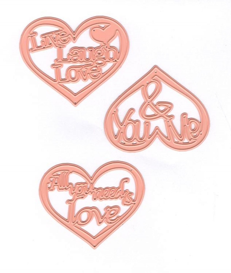Joy! Crafts - Cutting Die- Hearts With Text