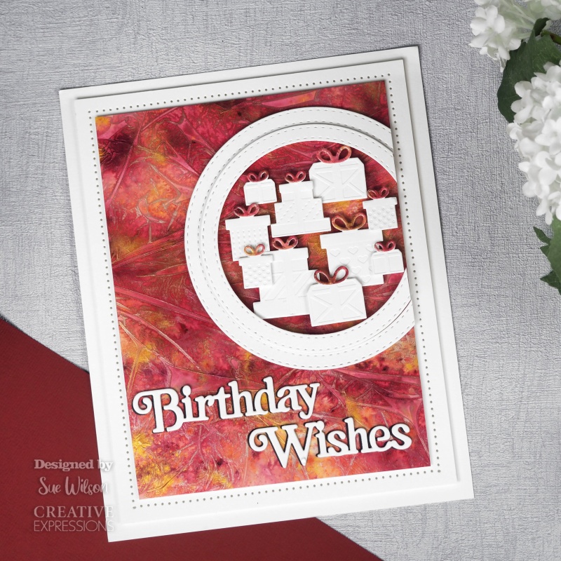 Creative Expressions Sue Wilson Boxed Sentiments Birthday Wishes Craft Die