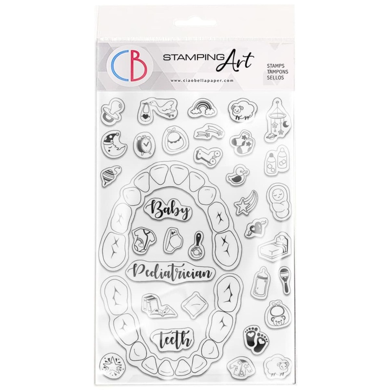 Ciao Bella Clear Stamp Set 4"X6" Bujo Baby