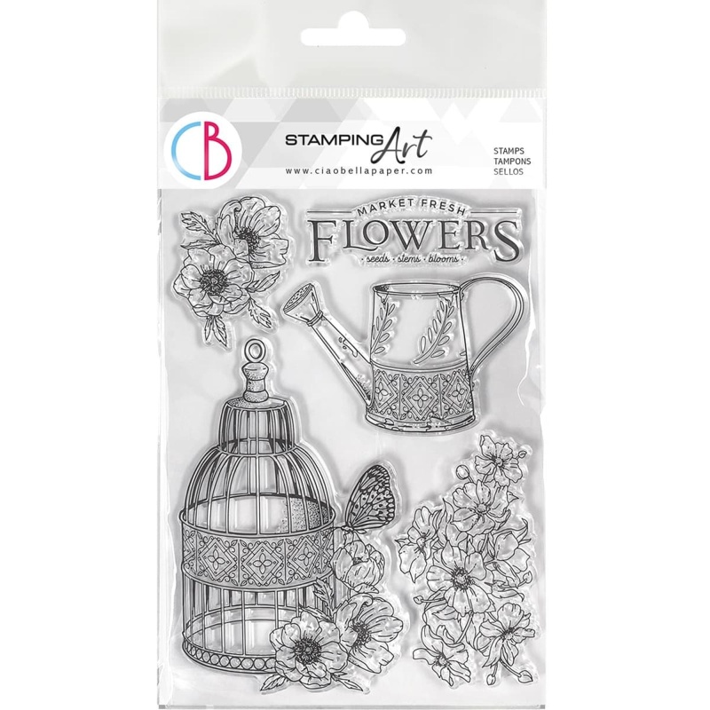 Ciao Bella Clear Stamp Set 6X8 Fresh Flowers