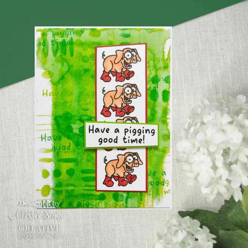 Creative Expressions Pigging Good Time 6 In X 4 In Clear Stamp Set