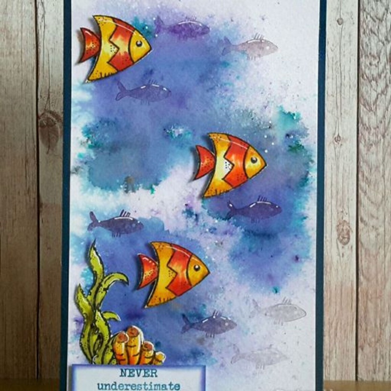 Woodware Clear Singles Coral Reef 8 In X 2.6 In Stamp