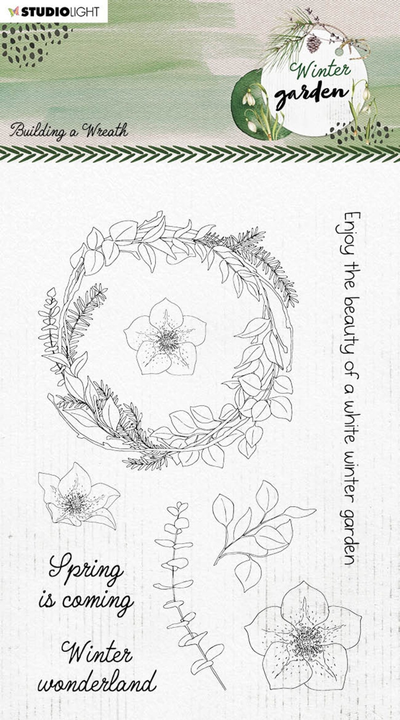 Sl Clear Stamp Building A Wreath Winter Garden 105X148x3mm 1 Pc Nr. 159