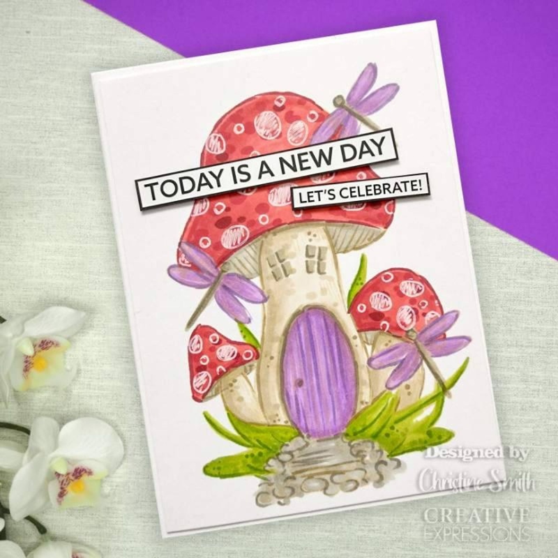 Creative Expressions Designer Boutique Mush-Room With A View 6 In X 4 In Clear Stamp Set