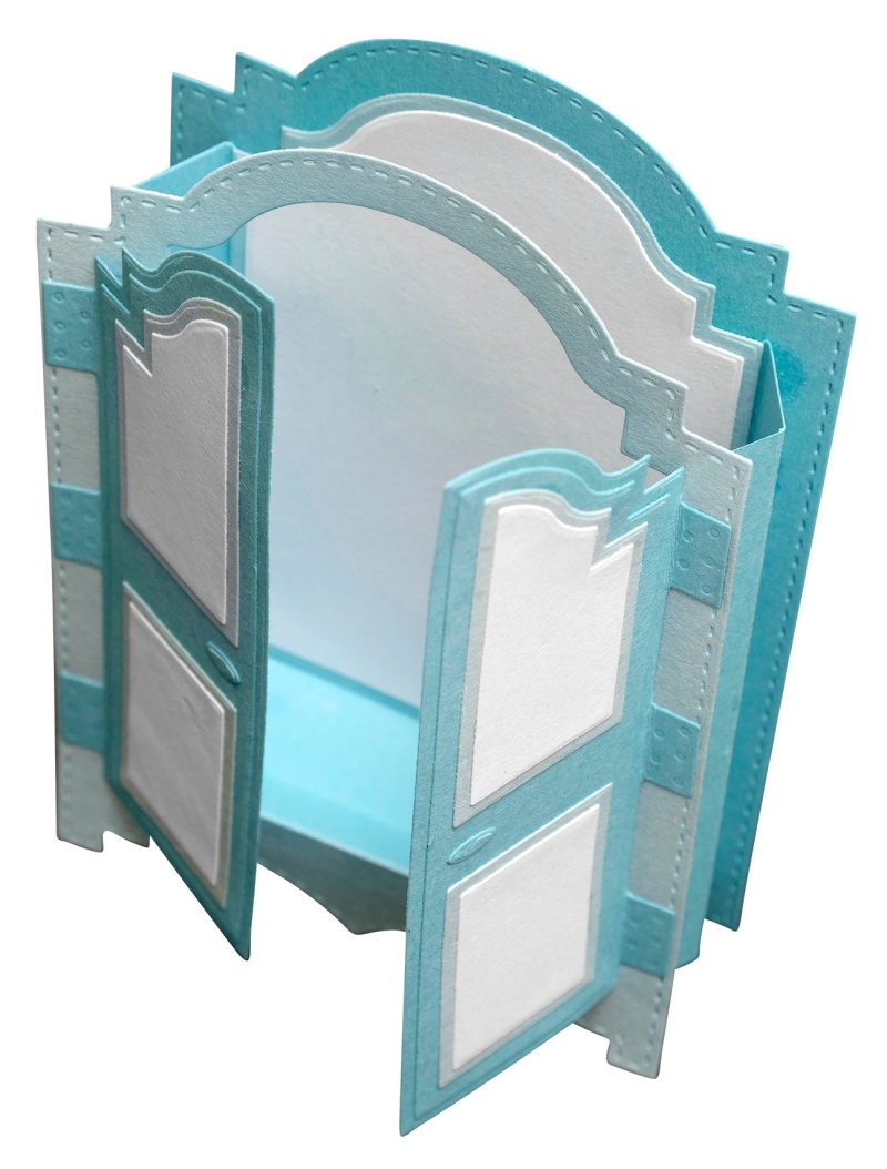 Sl Cutting Dies 3D Closet Card Shape Essentials 280X150x1mm 18 Pc Nr.455