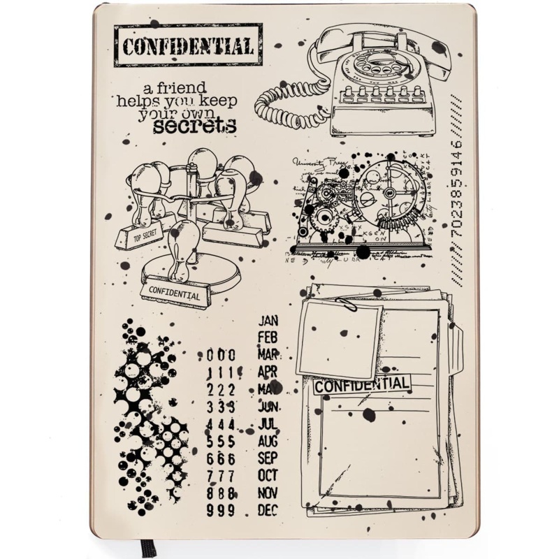 Ciao Bella Clear Stamp Set 6X8 Confidential