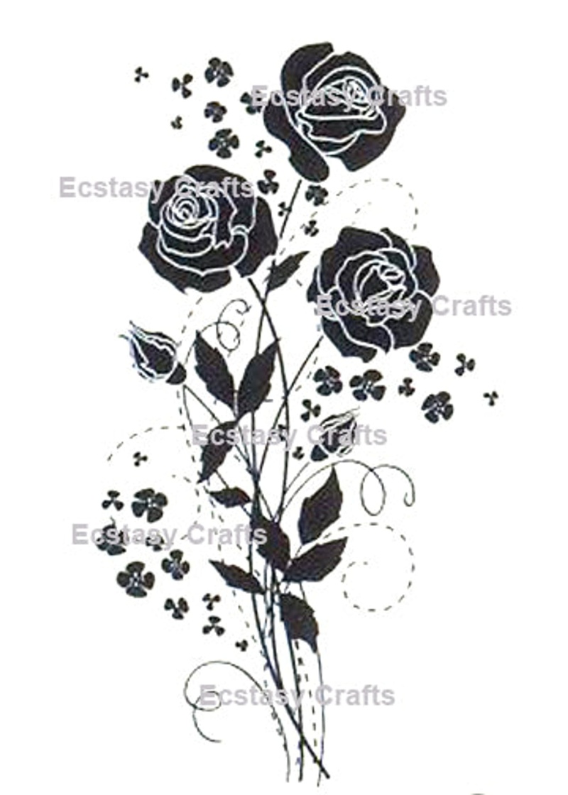 Silhouette Flowers -Roses