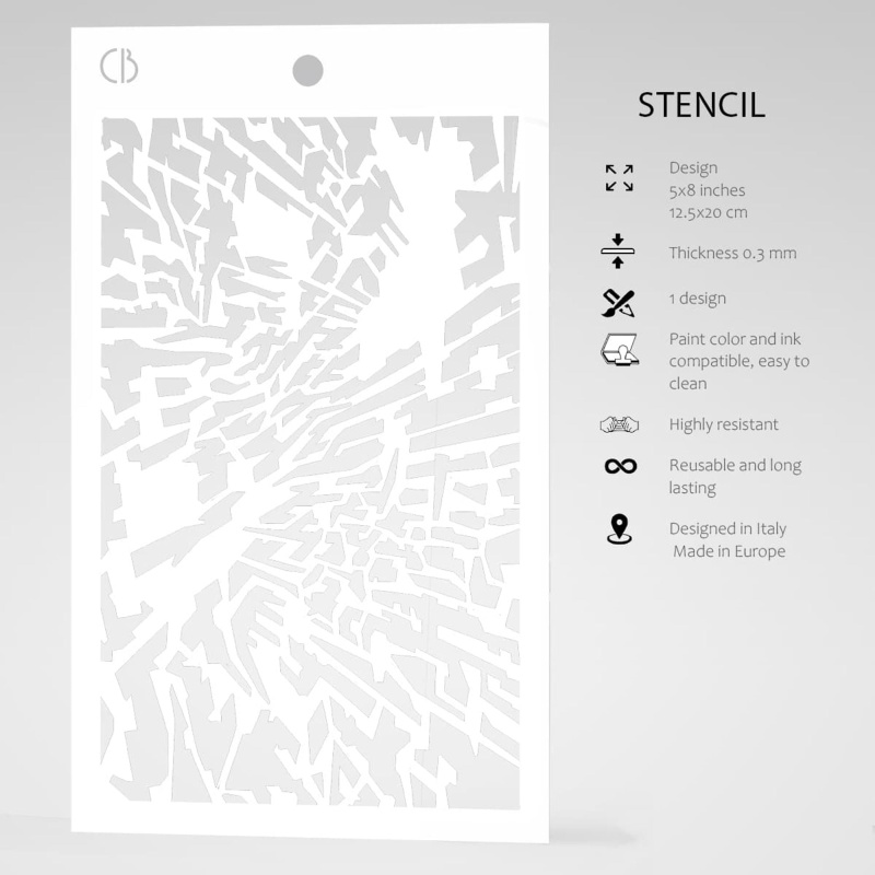 Texture Stencil 5"X8" Irregular