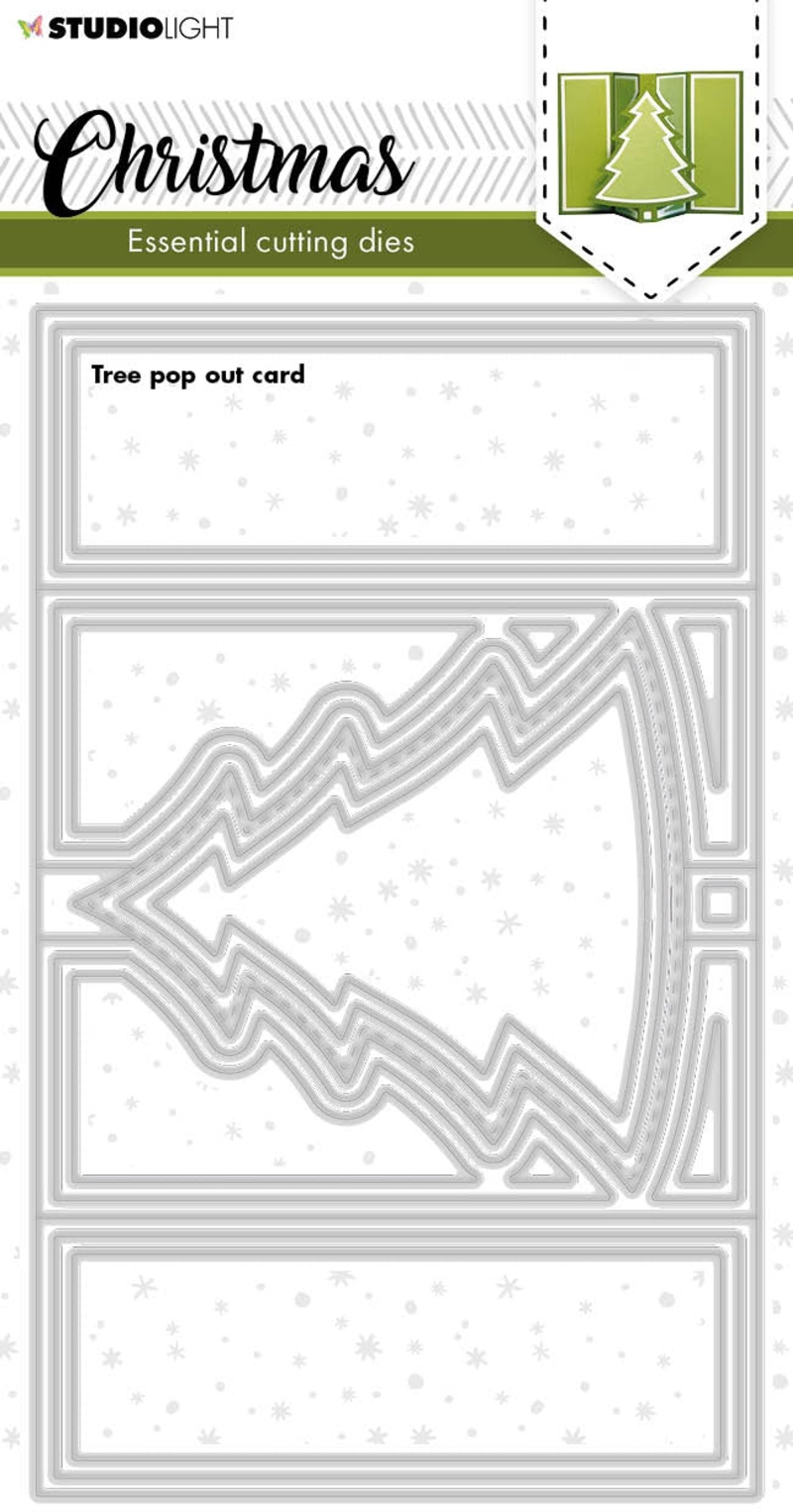 Sl Cutting Dies Christmas Tree Pop Out Card Essentials 166X102x1mm 17 Pc Nr.258