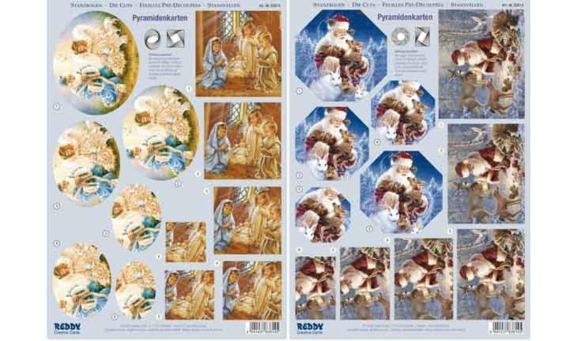 3D Precut - Santa's Animals & Baby Jesus - 2 Sheets
