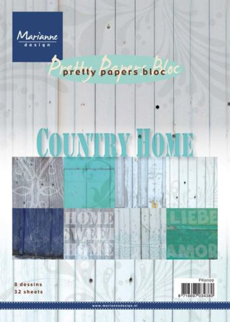 Marianne Design A5 Pretty Paper Bloc Country Home
