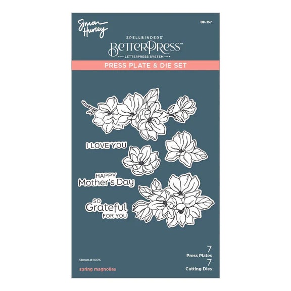 Spring Magnolias Press Plate & Die Set From The Spring Sampler Collection By Sim ECS-9168441114925-48101303189805