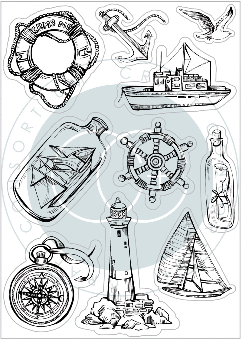 Craft Consortium Ocean Tale - Stamp Set - Adventure