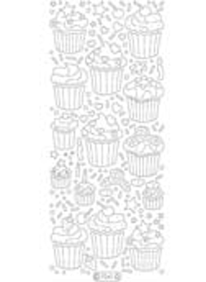 Deco Stickers - Cupcakes Glitter Pink