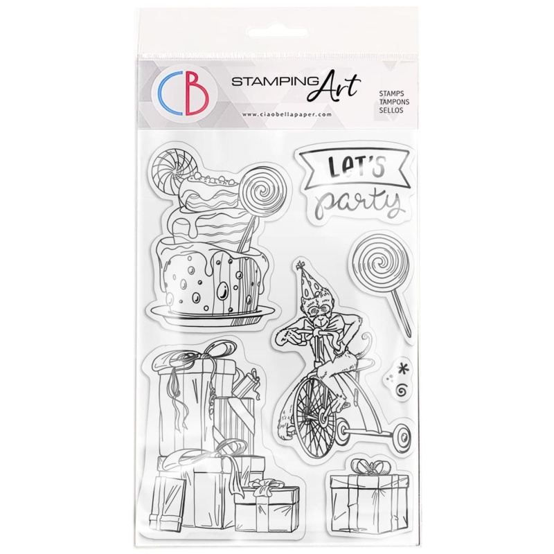 Ciao Bella Clear Stamp Set 4"X6" Let's Party
