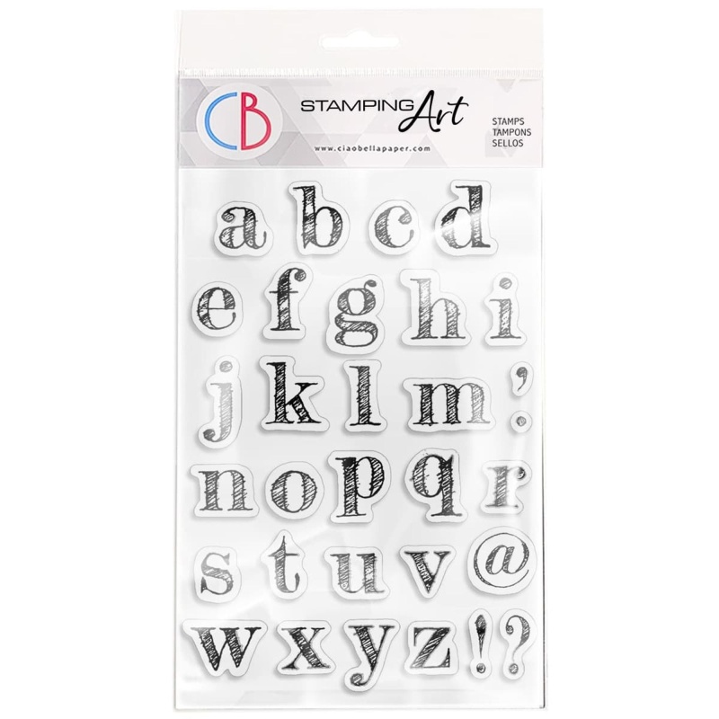 Ciao Bella Clear Stamp Set 4"X6" Design Lowercase Alphabet