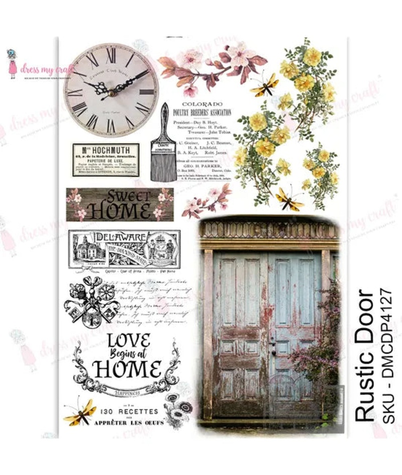 Dress My Craft Transfer Me - Rustic Door