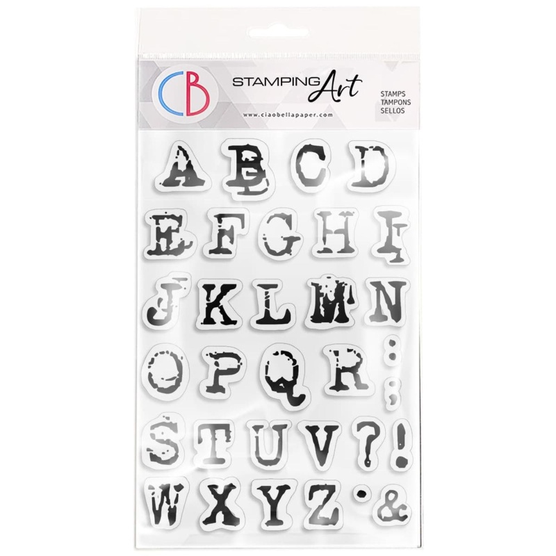 Ciao Bella Clear Stamp Set 4"X6" Reporter Uppercase Alphabet