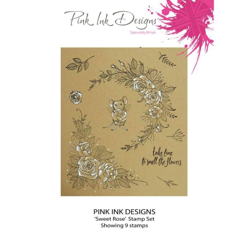 Pink Ink Designs Sweet Rose 6 In X 8 In Clear Stamp Set