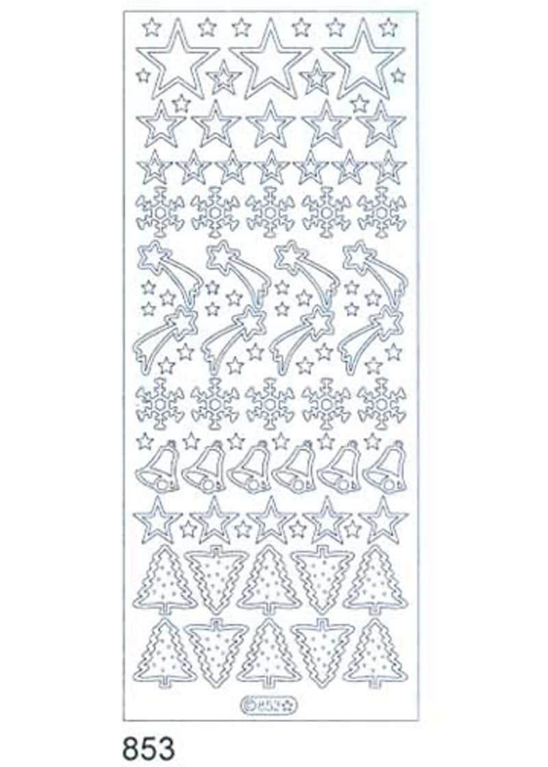 Deco Stickers - Stars/ Bells Silver