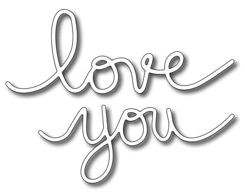 Frantic Stamper Precision Die - Handwritten "Love You"