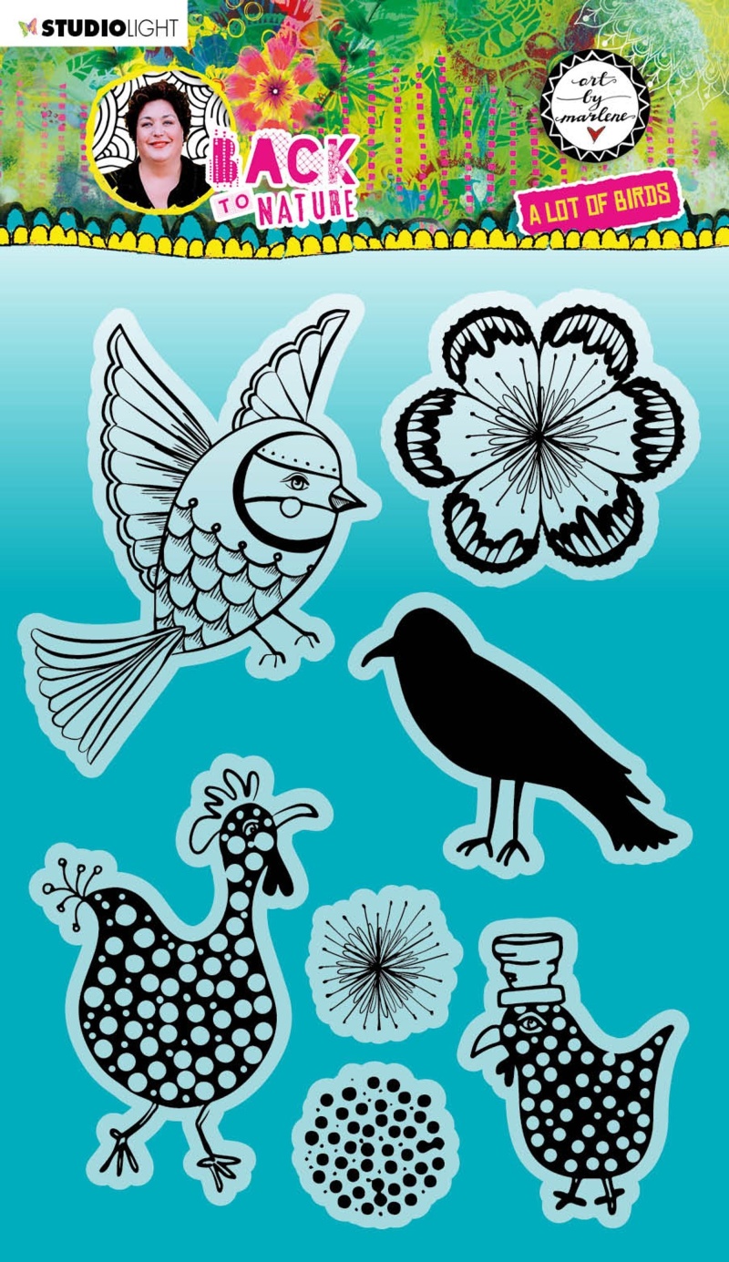 Abm Clear Stamp A Lot Of Birds Back To Nature 148X210x3mm 7 Pc Nr.149