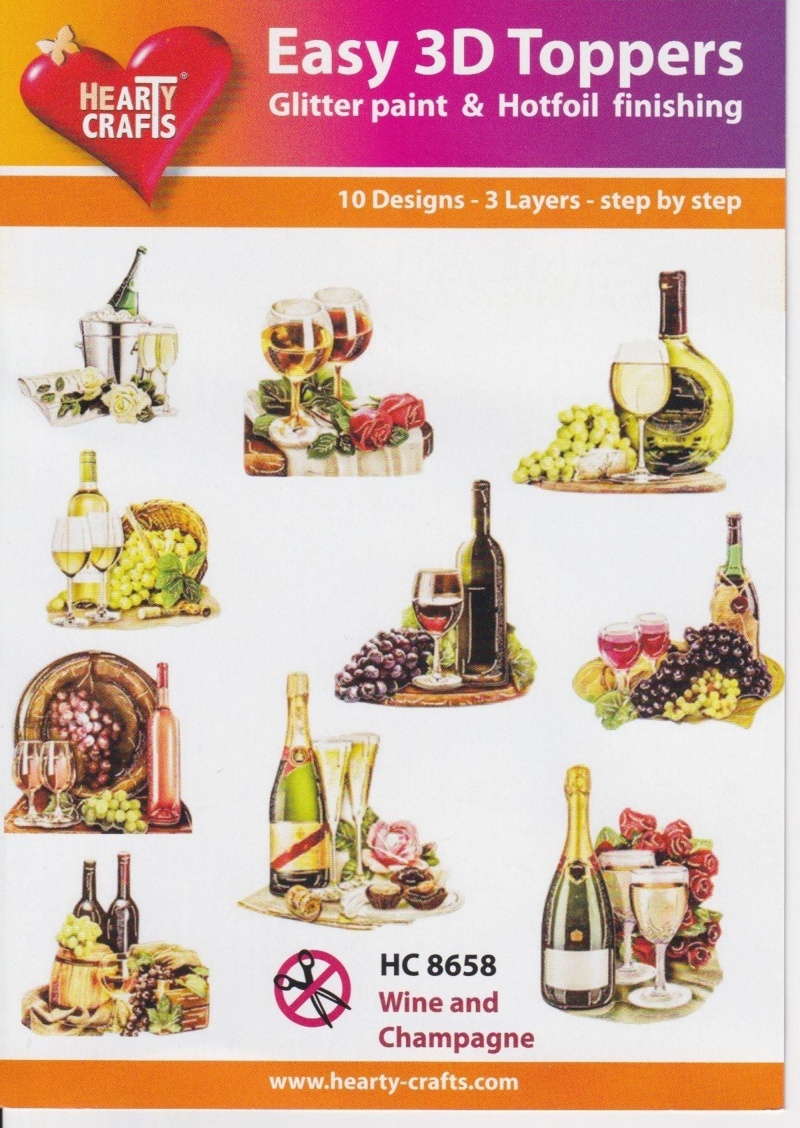 Easy 3-D - Wine And Champagne (10 Different Designs)