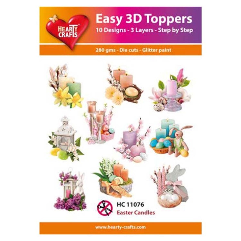 Hearty Crafts Easy 3D Toppers Easter Candles