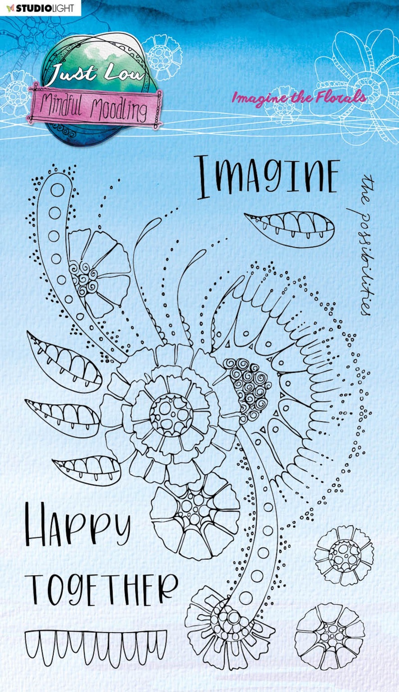 Jl Clear Stamp Imagine The Florals Mindful Moodling 148X210x3mm 1 Pc Nr.189