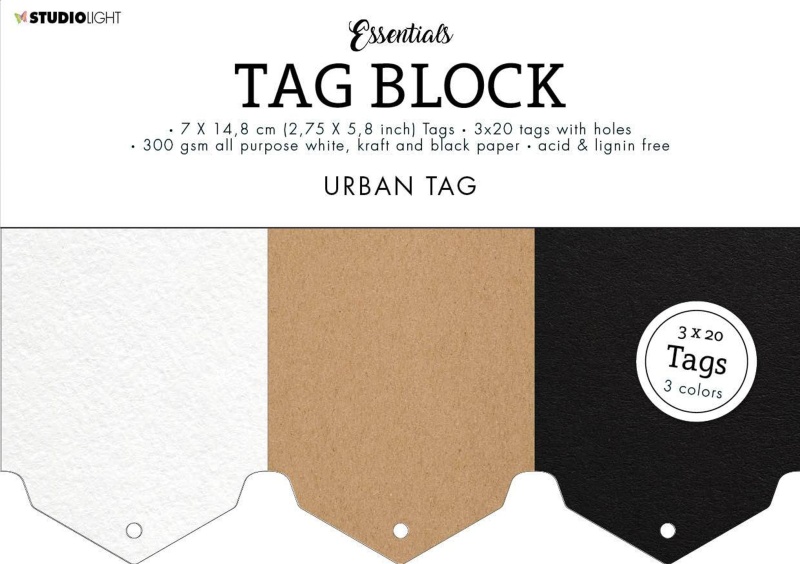 Sl Tag Block Urban Essentials 148X210x8mm 60 Tags Nr.03
