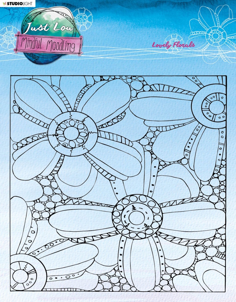 Jl Clear Stamp Lovely Florals Mindful Moodling 203,2X203,2X3mm 1 Pc Nr.193