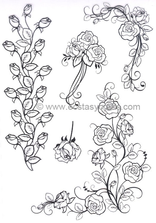 Joy Crafts Clear Stamp Set - Roses