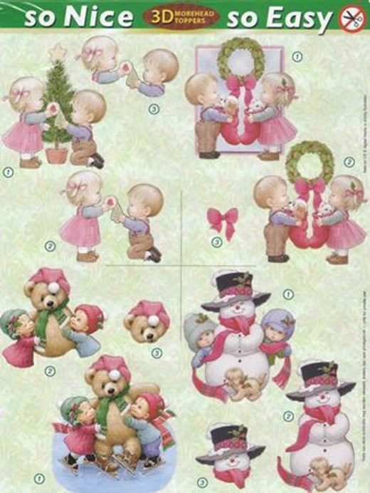 Morehead So Nice And Easy Christmas (4) - Wreath, Tree, Snowman, Skating 3D Sheet