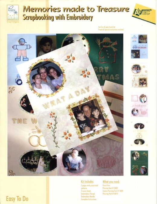 Memories Made to Treasure - Unique Scrapbooking Kit with Embroidery