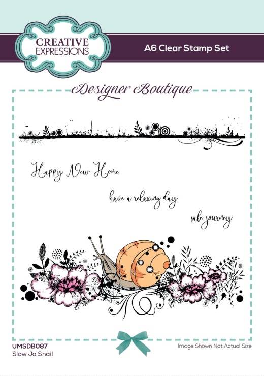 Creative Expressions Slow Jo Snail A6 Clear Stamp Set - Woodland Walk Collection