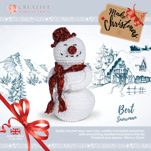 Knitty Critters - Make Christmas - Bert Snowman Crochet Kit