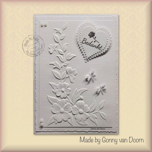 Nellie's Choice 4 x 6 3D Embossing Folder Branch with Flowers