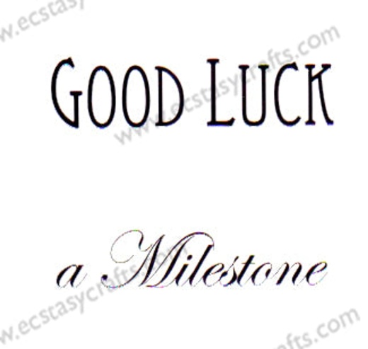 Clear Stamps - A Milestone, Good Luck by Marianne Design