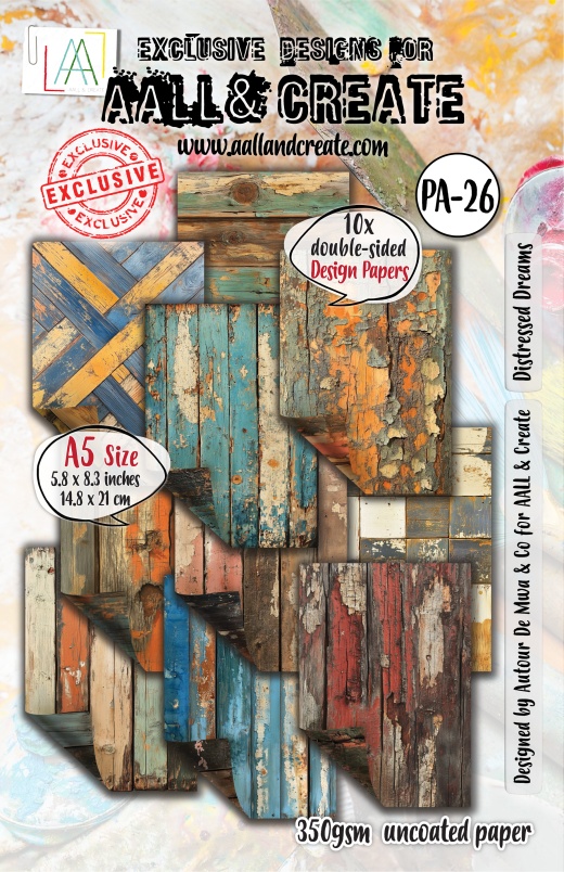 Aall And Create - A5 Design Paper - Distressed Dreams