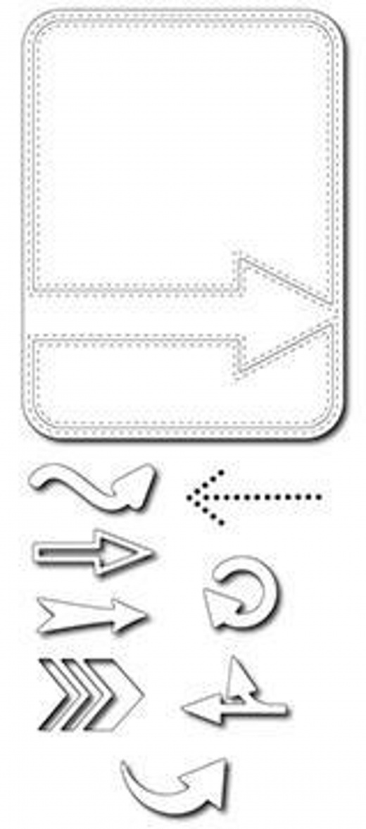 Frantic Stamper Precision Die - Arrow Card Sketchers (Set Of 9 Dies)