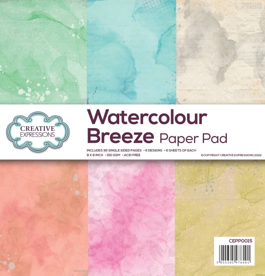 Buy Creative Expressions Watercolour Breeze 8 In X 8 In Paper Pad Online