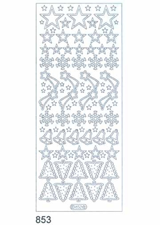 Starform Deco Stickers - Small Roses - Silver