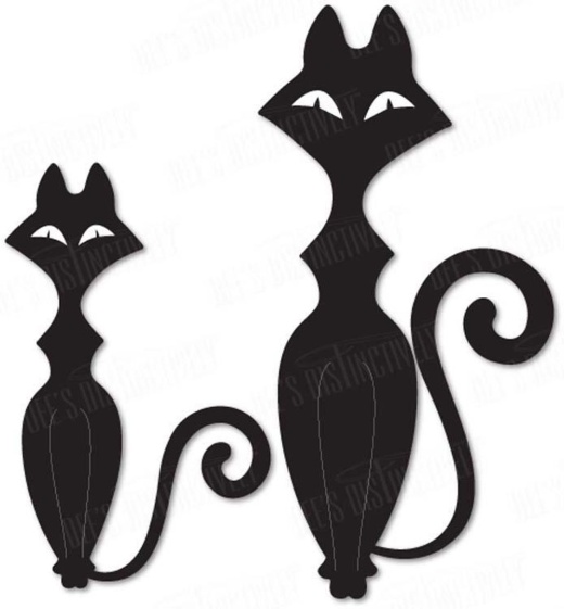 Dee's Distinctively Dies Retro Cats 1