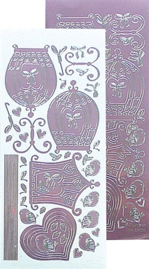 Lecrea Design Sticker - Birdcage - Mirror Candy (Mauve)