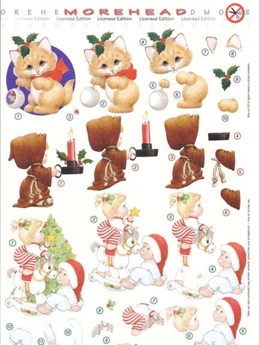 3D Precut Kitty And Kids