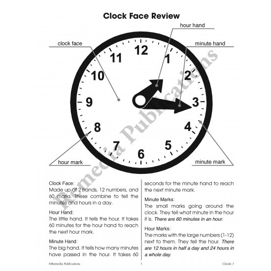 Time Concepts Series: Clocks (Grades 1-3)