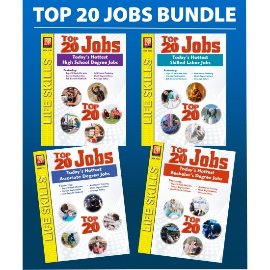 Top 20 Jobs Set: Today's Hot Jobs! Life Skills, Career Exploration, Training