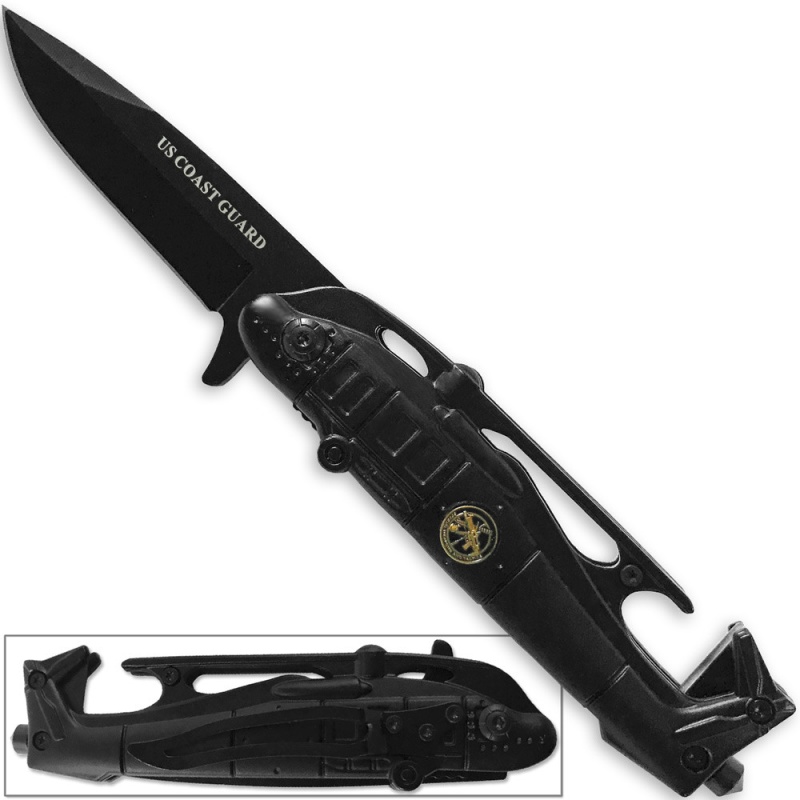 US Coast Guard Tactical Folding Knife Helicopter