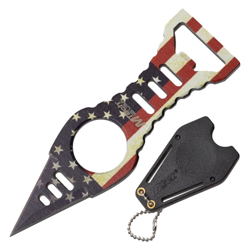 Mtech Usa Flag Neck Knife 4.45" Overall